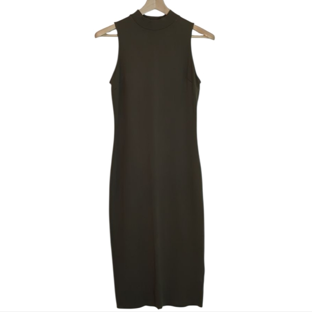 Who What Wear | Olive Green Bodycon Mock Neck Dress
